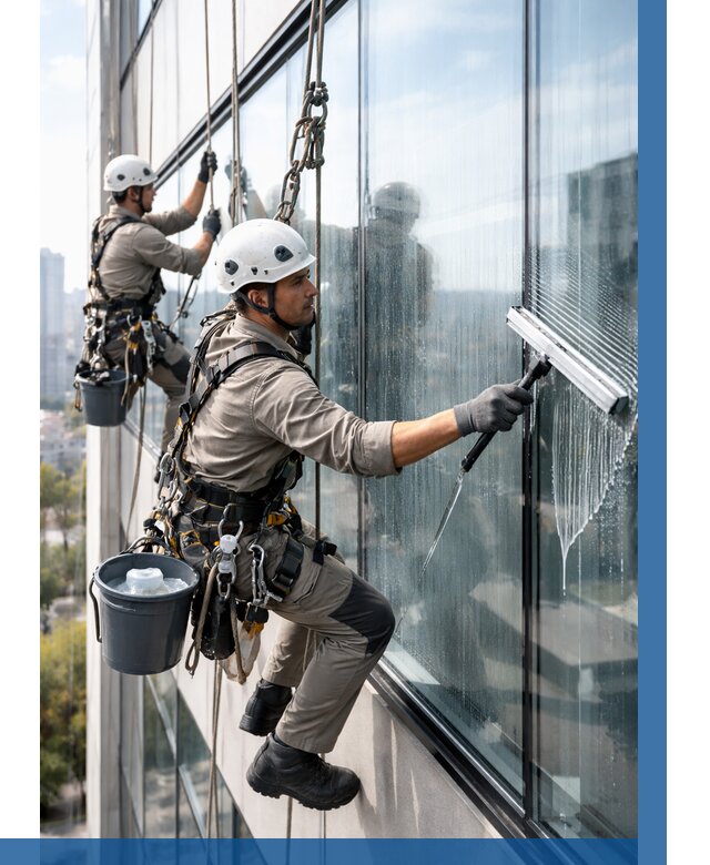 Мойка окон альпинистами в Лесне от 4678 р. | ВЫСОТНИК-Лсн