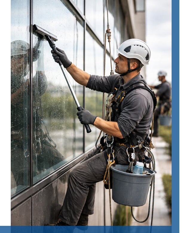 Мойка стеклянных фасадов в Лесне от 208 р. | ВЫСОТНИК-Лсн