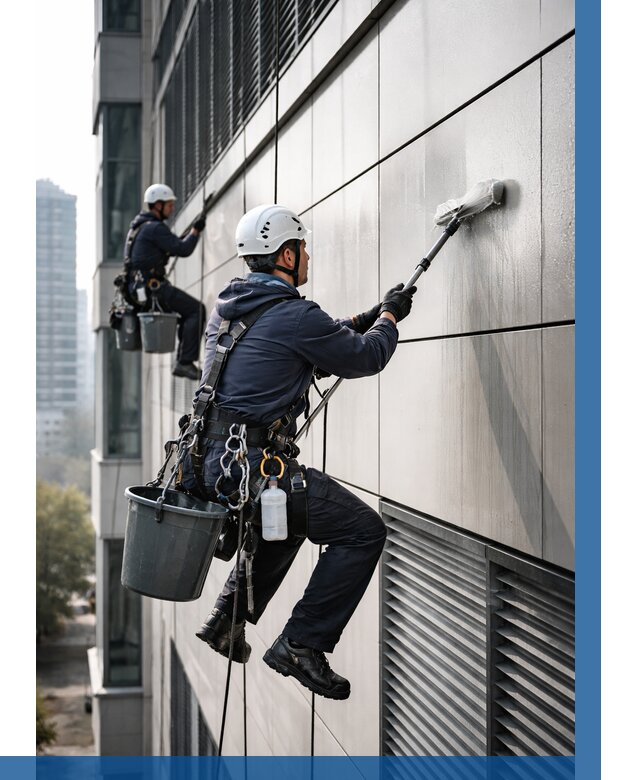 Мойка вентилируемого фасада в Лесне от 260 р. | ВЫСОТНИК-Лсн