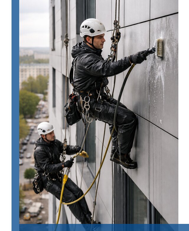 Профессиональная мойка фасада из композита в Лесне