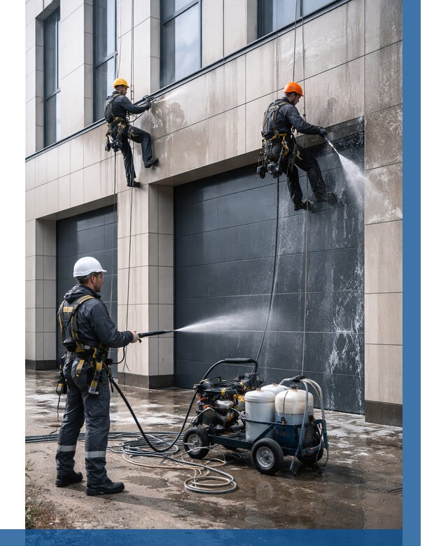 Послестроительная мойка фасада в Лесне от 312 р. | ВЫСОТНИК-Лсн