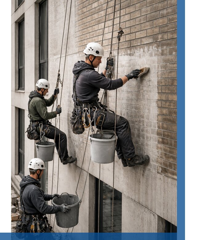 Удаление высолов с фасада в Лесне от 260 р. | ВЫСОТНИК-Лсн