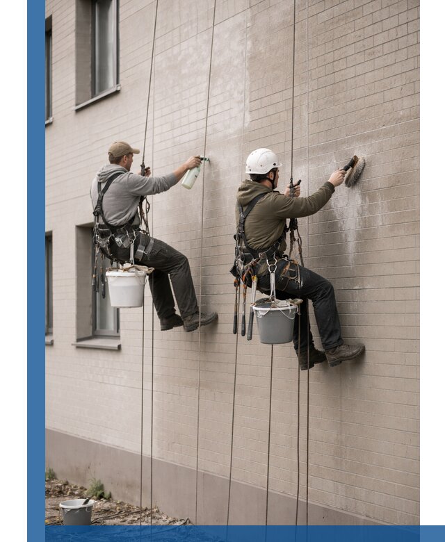 Удаление высолов с фасада зданий в Лесне без повреждений и следов