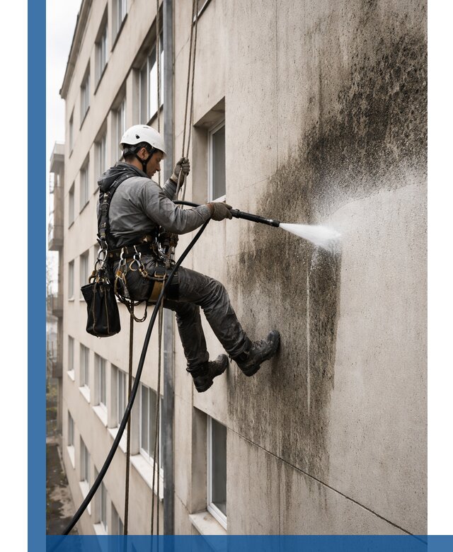 Профессиональная очистка фасадов от плесени в Лесне