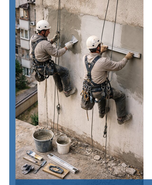 Комплексный ремонт штукатурного фасада с гарантией в Лесне