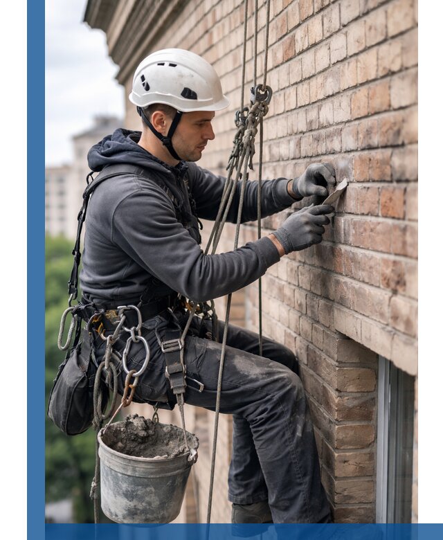 Качественный ремонт кирпичной кладки фасада в Лесне с гарантией