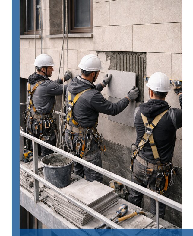 Ремонт облицовки фасада плиткой в Лесне с гарантией