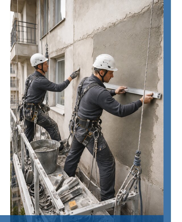 Штукатурка фасада на высоте в Лесне от 936 р. | ВЫСОТНИК-Лсн