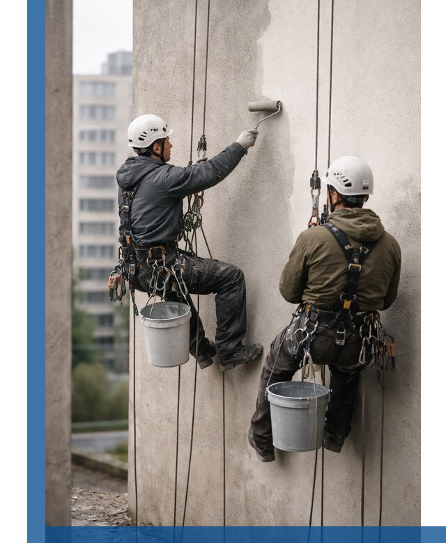 Покраска фасадов высотными альпинистами в Лесне с гарантией