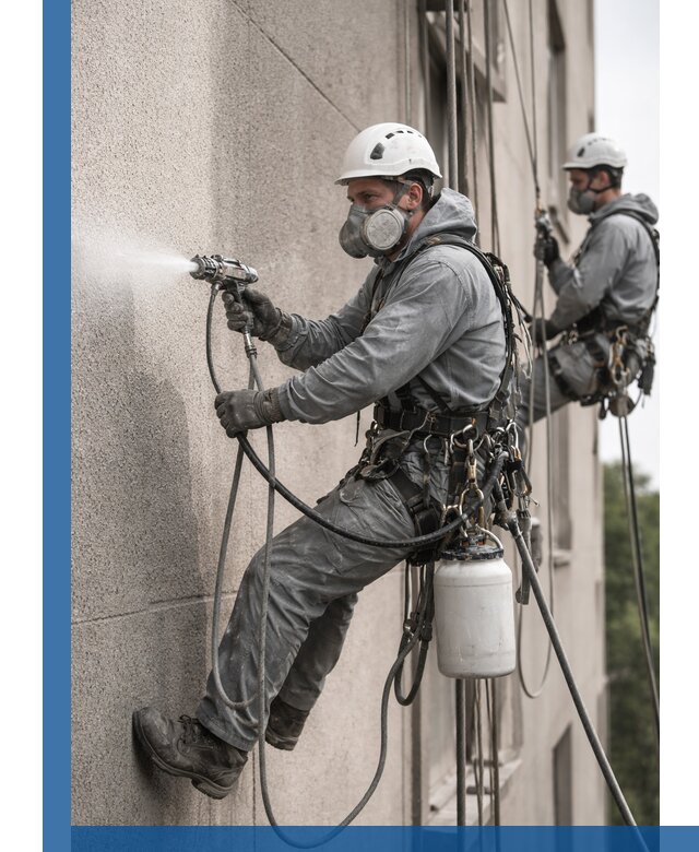 Безвоздушная покраска фасадов зданий в Лесне профессионально