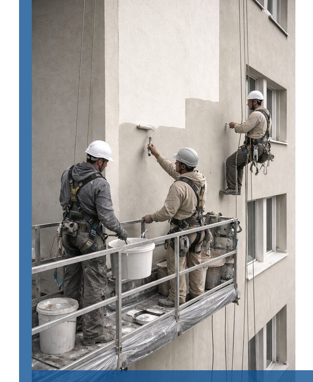 Покраска оштукатуренного фасада в Лесне под ключ с гарантией