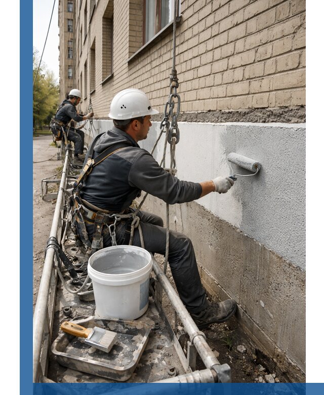 Окраска цоколя здания в Лесне профессионально и надежно