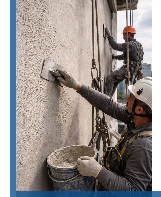 Декоративная штукатурка фасада с утеплением и защитой в Лесне