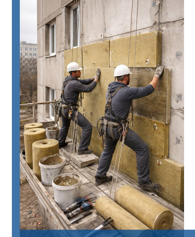 Утепление фасада минватой в Лесне под ключ с гарантией