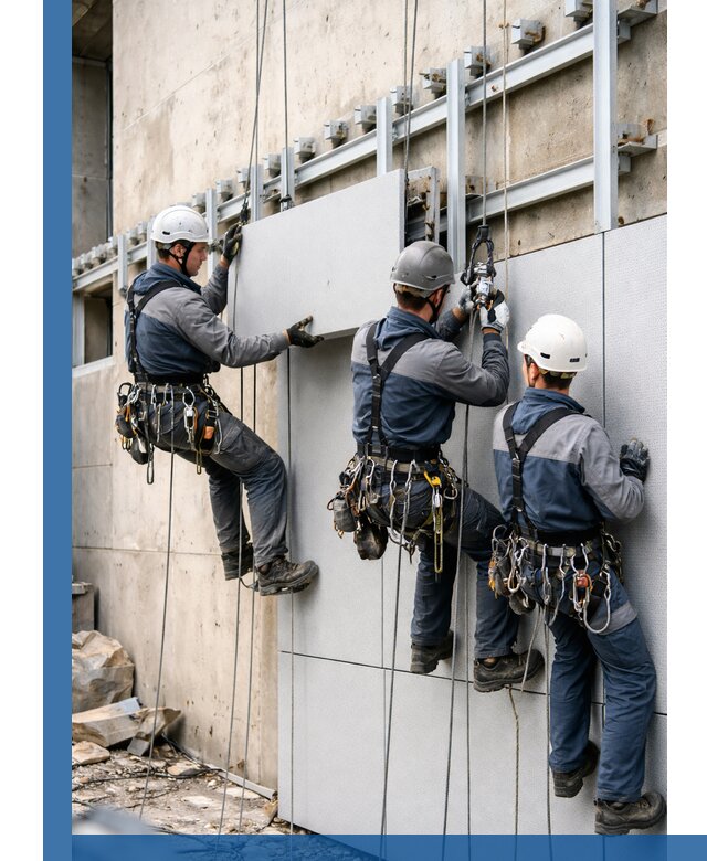 Монтаж вентилируемого фасада в Лесне под ключ с гарантией качества