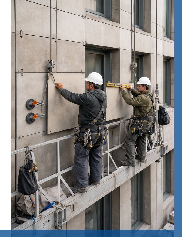 Монтаж керамогранита на фасад в Лесне от 2599 р. | ВЫСОТНИК-Лсн