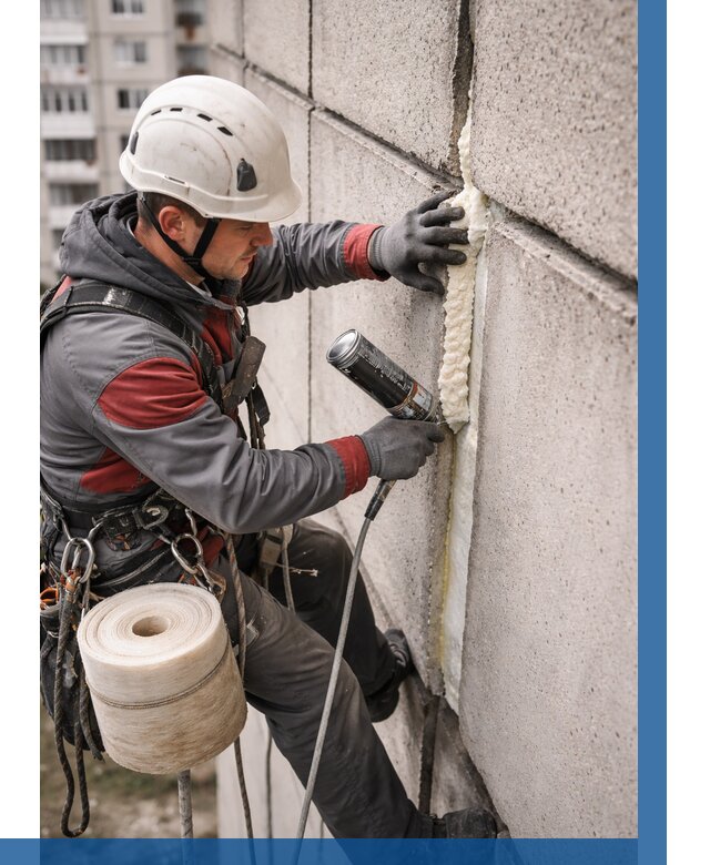 Утепление межпанельных швов в Лесне от 728 р. | ВЫСОТНИК-Лсн