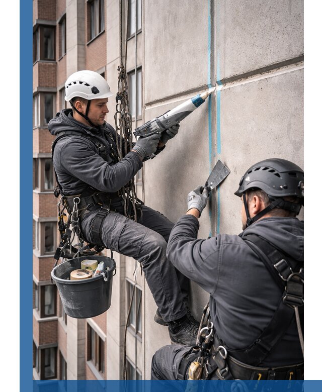 Вторичная герметизация швов фасада и кровли в Лесне