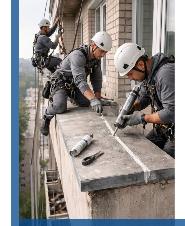 Герметизация балконного козырька в Лесне профессионально