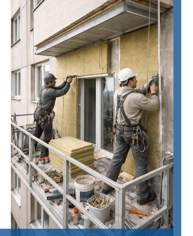 Утепление балкона снаружи в Лесне от 1663 р. под ключ ВЫСОТНИК-Лсн