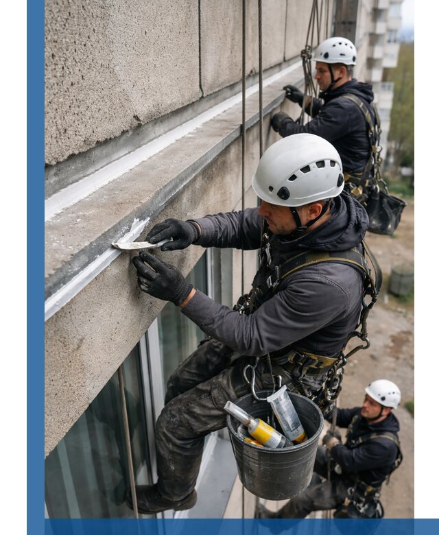 Герметизация примыкания балкона в Лесне под ключ с гарантией