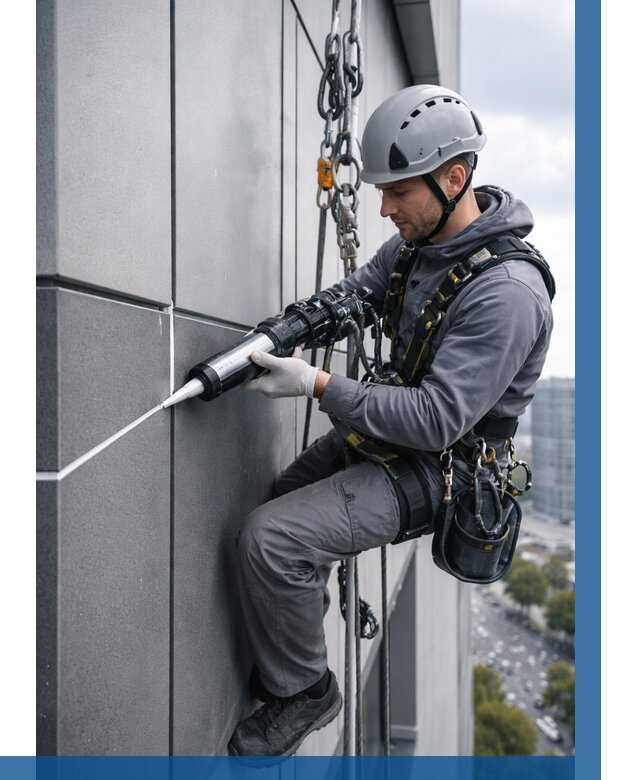 Герметизация стыков фасадных панелей в Лесне от 6757 р.| ВЫСОТНИК-Лсн