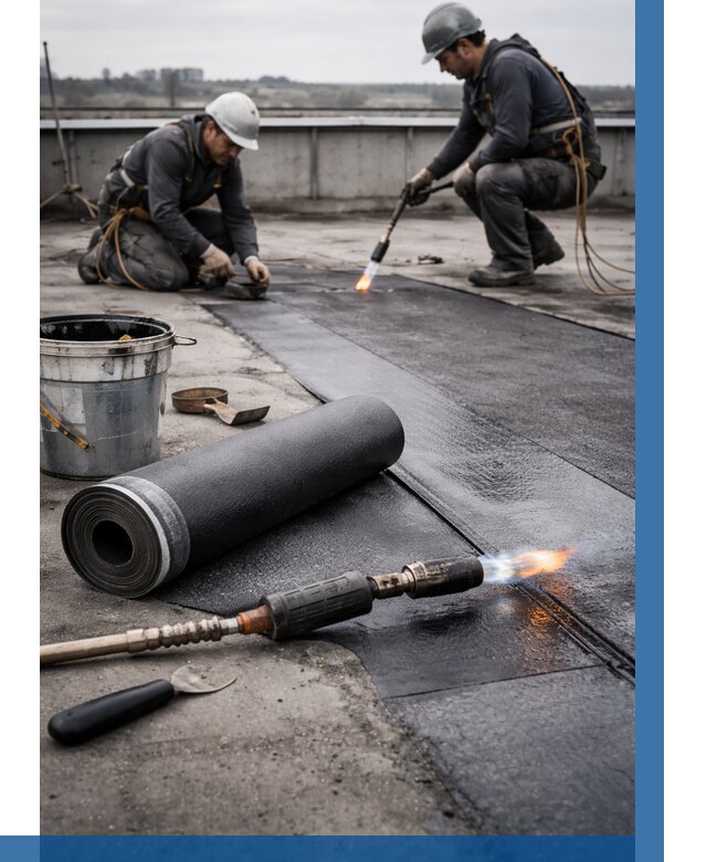 Ремонт рулонной кровли в Лесне от 676 р. | ВЫСОТНИК-Лсн