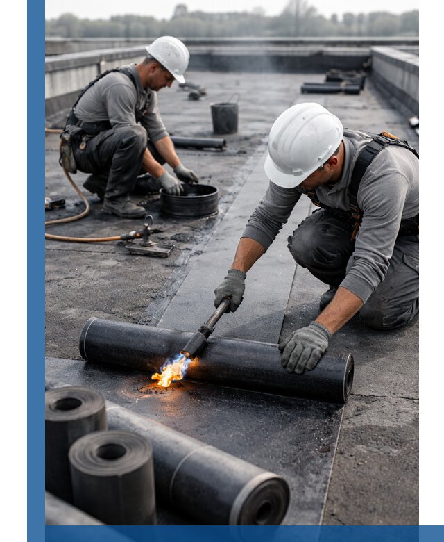 Ремонт рулонной кровли в Лесне герметизация и восстановление