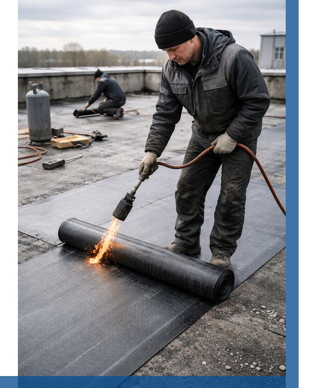 Ремонт наплавляемой кровли в Лесне от 728 р. | ВЫСОТНИК-Лсн