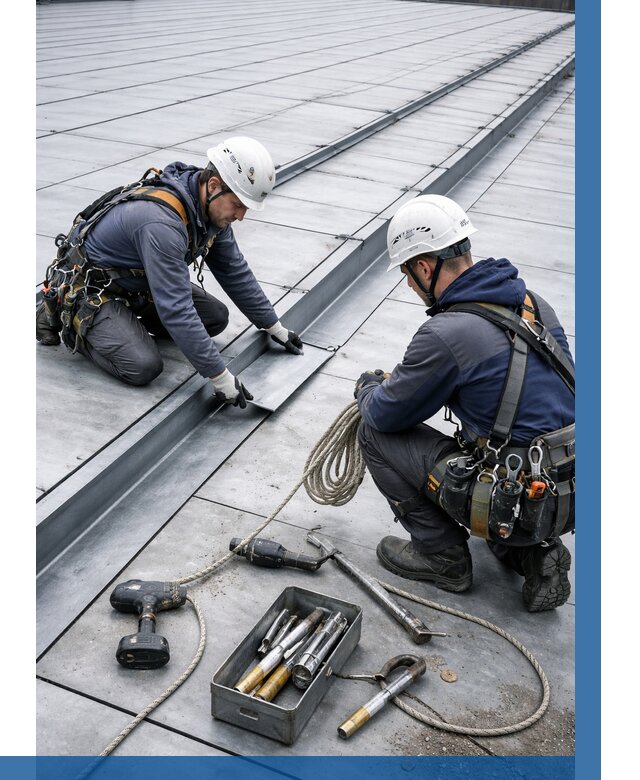 Ремонт фальцевой кровли в Лесне от 728 р. | ВЫСОТНИК-Лсн