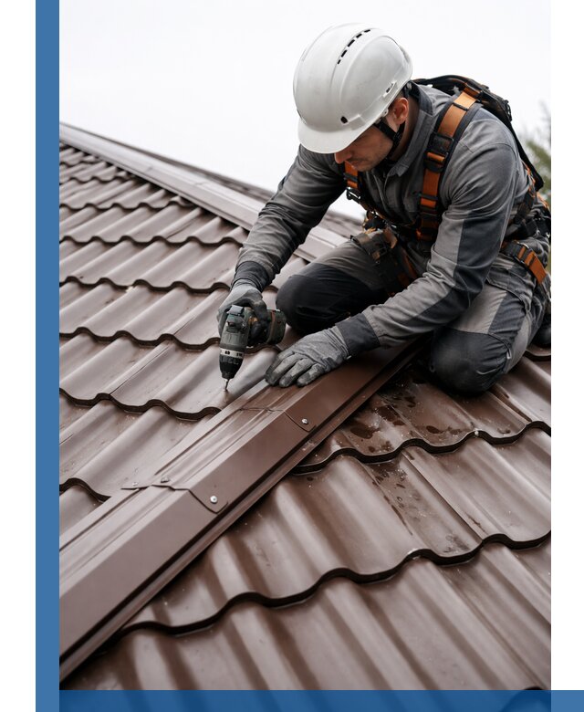 Ремонт металлочерепицы на крыше в Лесне профессионально