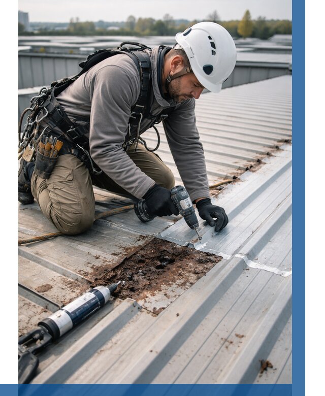 Ремонт профнастила на кровле в Лесне от 728 р. | ВЫСОТНИК-Лсн