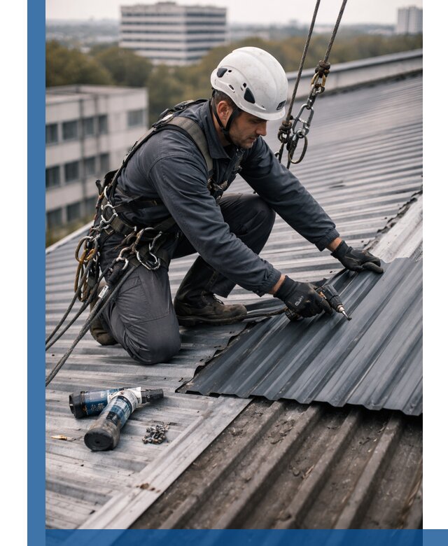 Ремонт профнастила на кровле в Лесне, работы под ключ