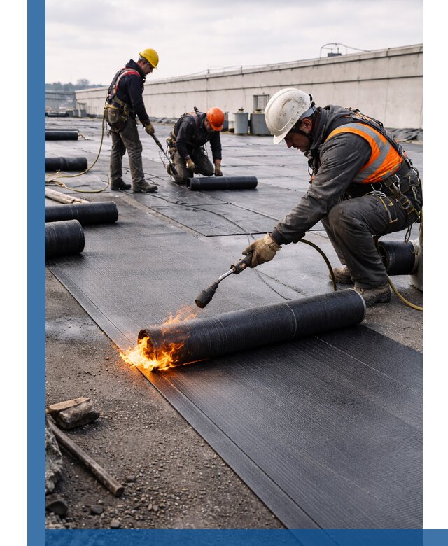 Монтаж наплавляемой кровли в Лесне профессионально