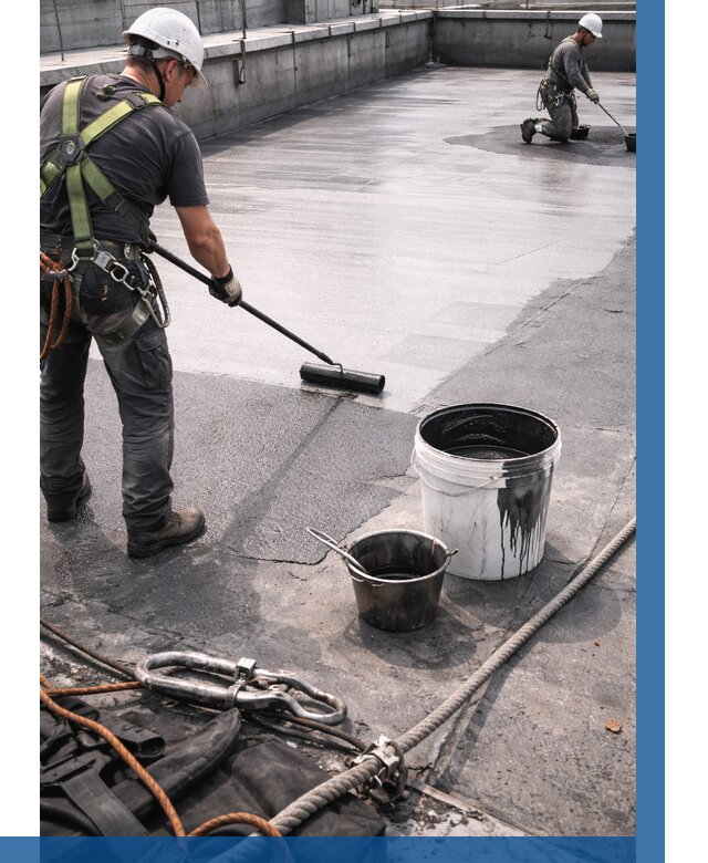 Гидроизоляция кровли жидкой резиной в Лесне от 520 р. | ВЫСОТНИК-Лсн