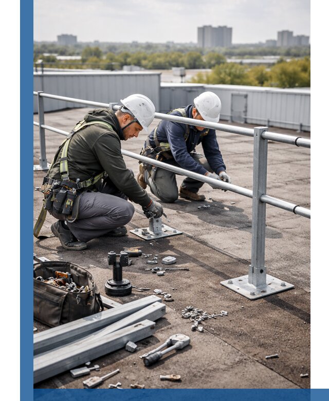 Монтаж кровельного ограждения в Лесне под ключ с гарантией