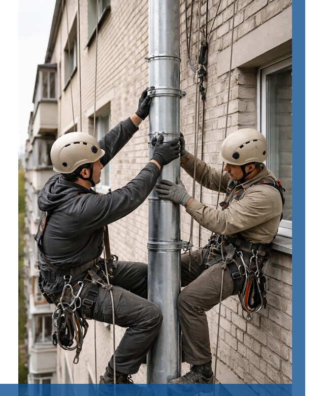 Замена водосточных труб в Лесне от 6757 р. | ВЫСОТНИК-Лсн