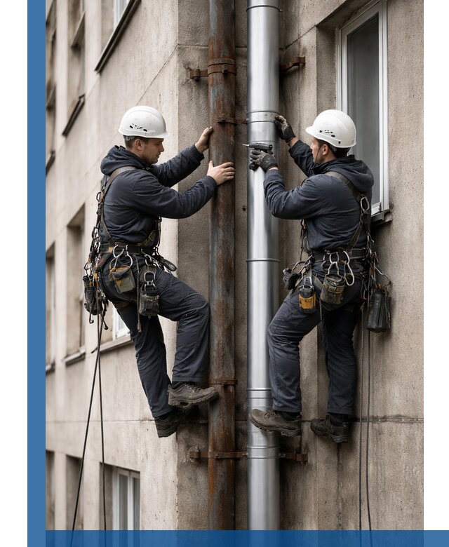 Замена водосточных труб в Лесне: монтаж и демонтаж под ключ