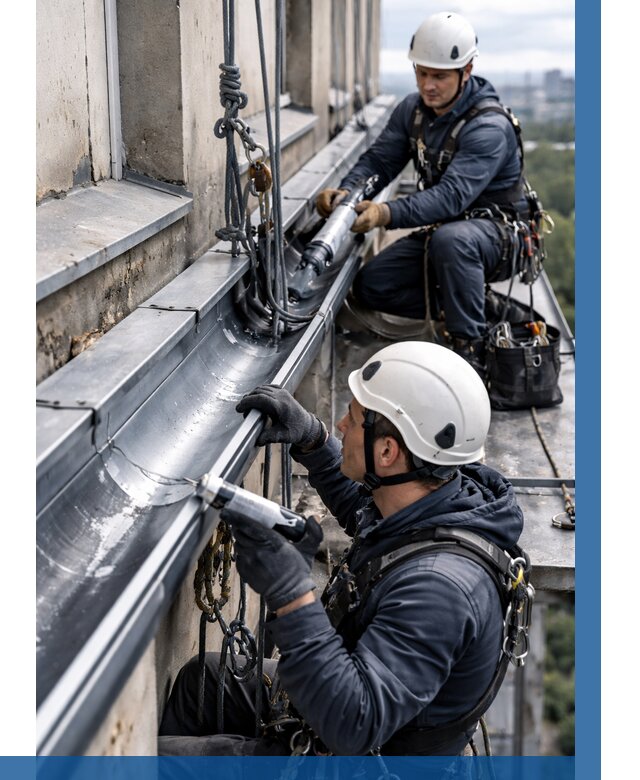 Ремонт водосточных желобов в Лесне от 6757 р. | ВЫСОТНИК-Лсн