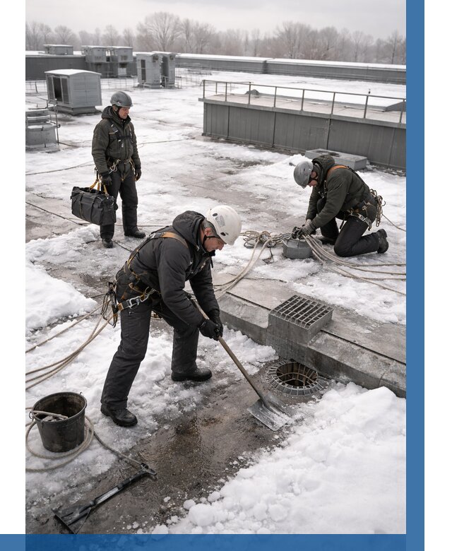 Абонентское обслуживание кровли зимой в Лесне от 8316 р. | ВЫСОТНИК-Лсн