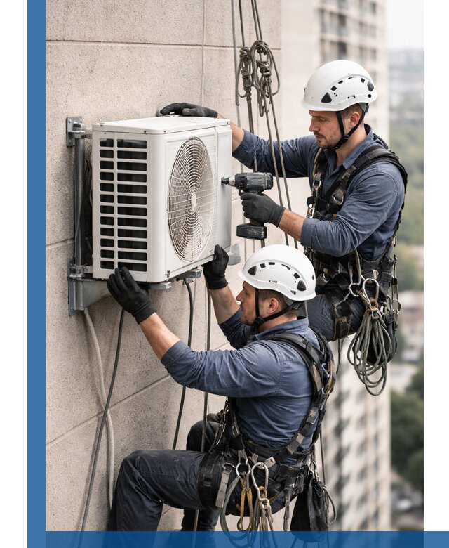 Монтаж внешнего блока кондиционера в Лесне установка и крепление