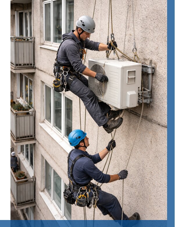 Перенос внешнего блока кондиционера в Лесне от 9356 р.| ВЫСОТНИК-Лсн