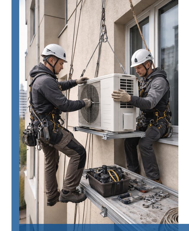 Перенос внешнего блока кондиционера в Лесне с монтажом и крепежом