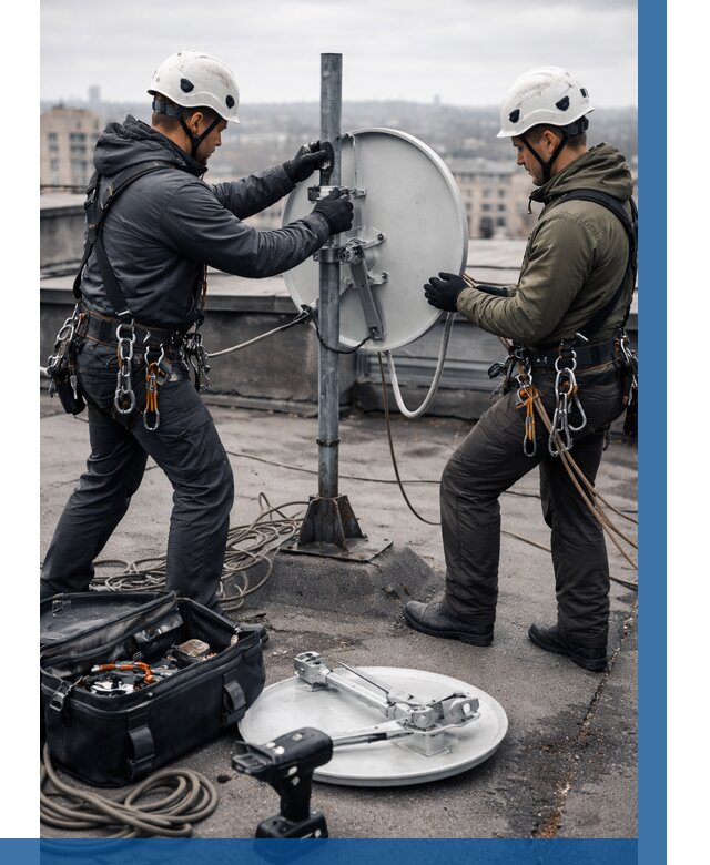 Демонтаж антенн на крыше в Лесне от 4678 р. | ВЫСОТНИК-Лсн