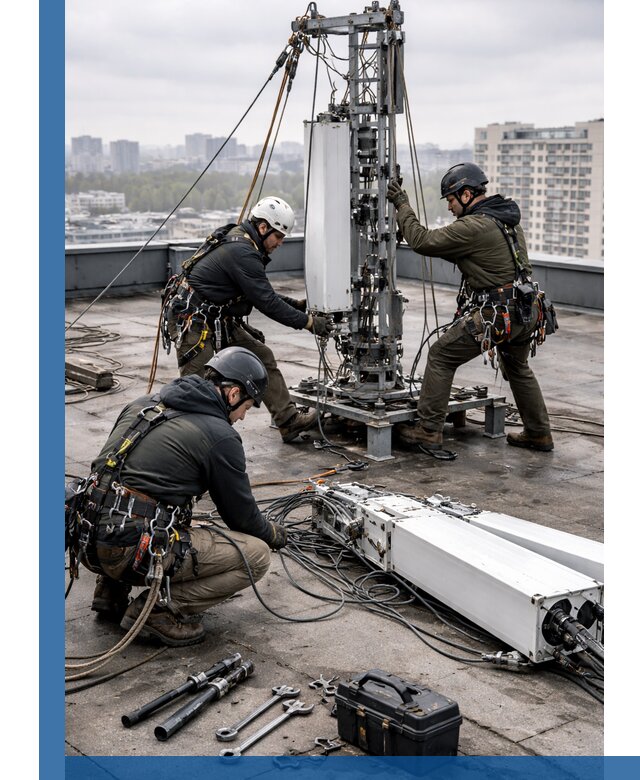 Демонтаж антенн на крыше зданий в Лесне с гарантией