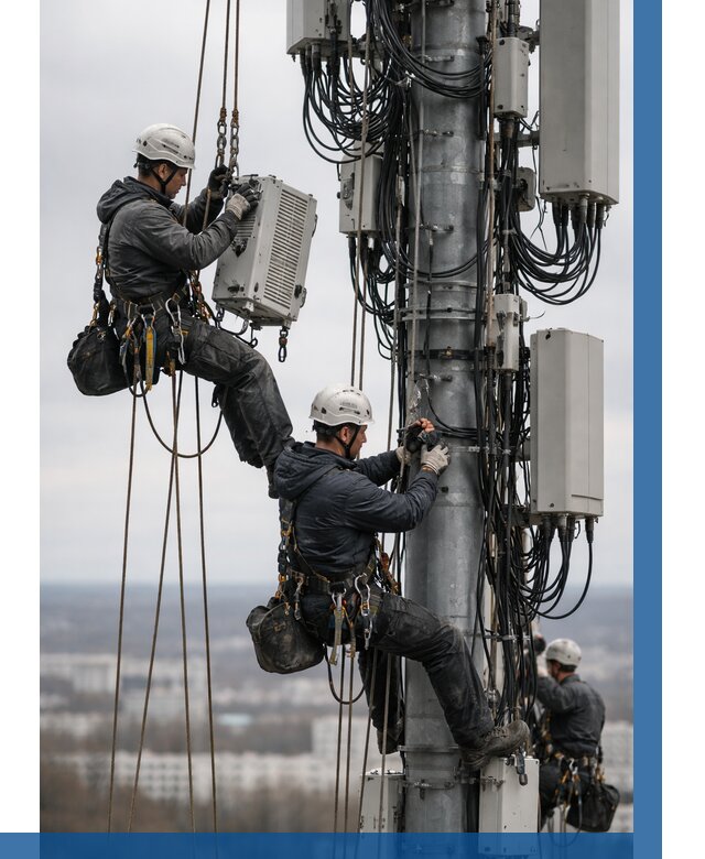 Монтаж оборудования связи на мачте в Лесне от 7796 р. | ВЫСОТНИК-Лсн