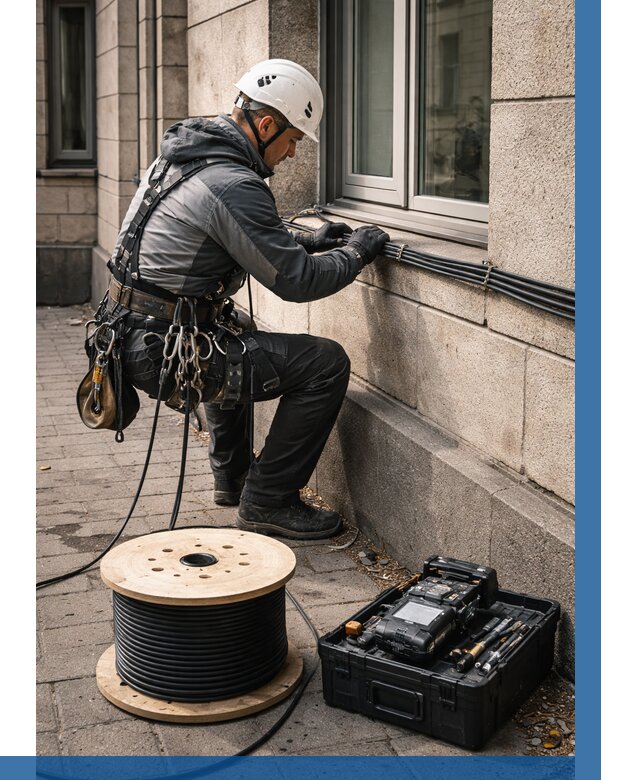 Прокладка оптоволоконного кабеля в Лесне от 832 р. | ВЫСОТНИК-Лсн