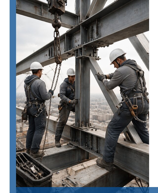 Профессиональный монтаж металлоконструкций на высоте в Лесне