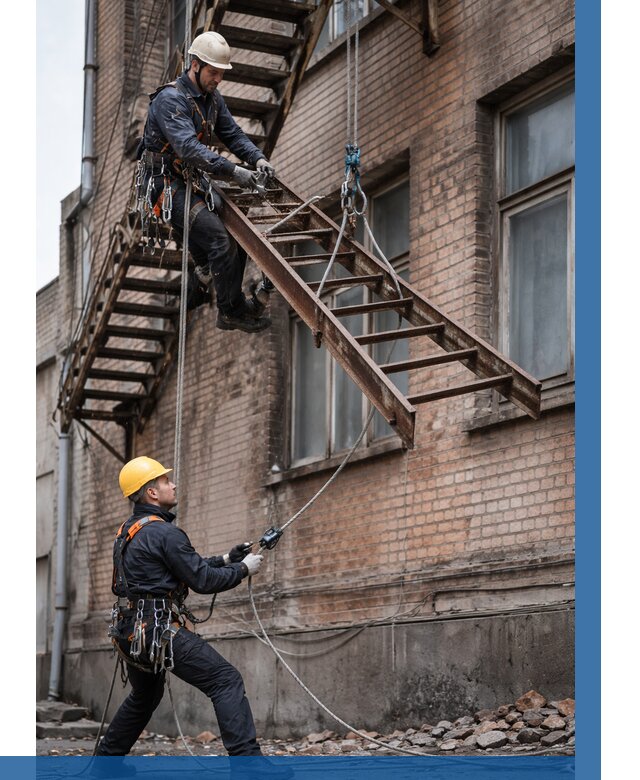 Демонтаж пожарной лестницы в Лесне от 12474 р. | ВЫСОТНИК-Лсн