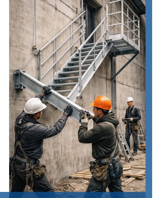 Монтаж металлических лестниц в Лесне от 15593 р. | ВЫСОТНИК-Лсн